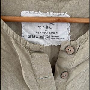 Not Perfect Linen mama maxi dress in sage